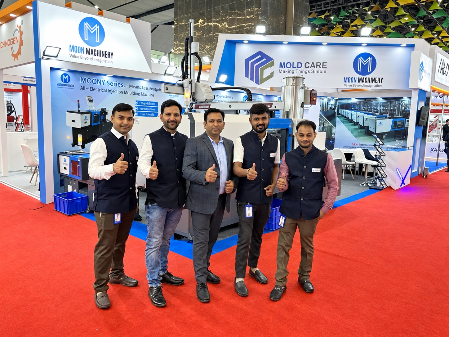 The Moon Machinery team at the exhibition stand
